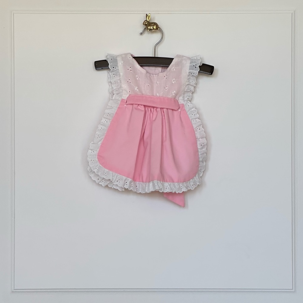 Vintage Apron Pinafore Top/Dress in Pink